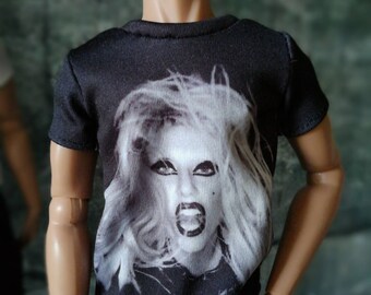 Lady GAGA t-shirt for Fashion Royaltym,FR and 1/6 action figure