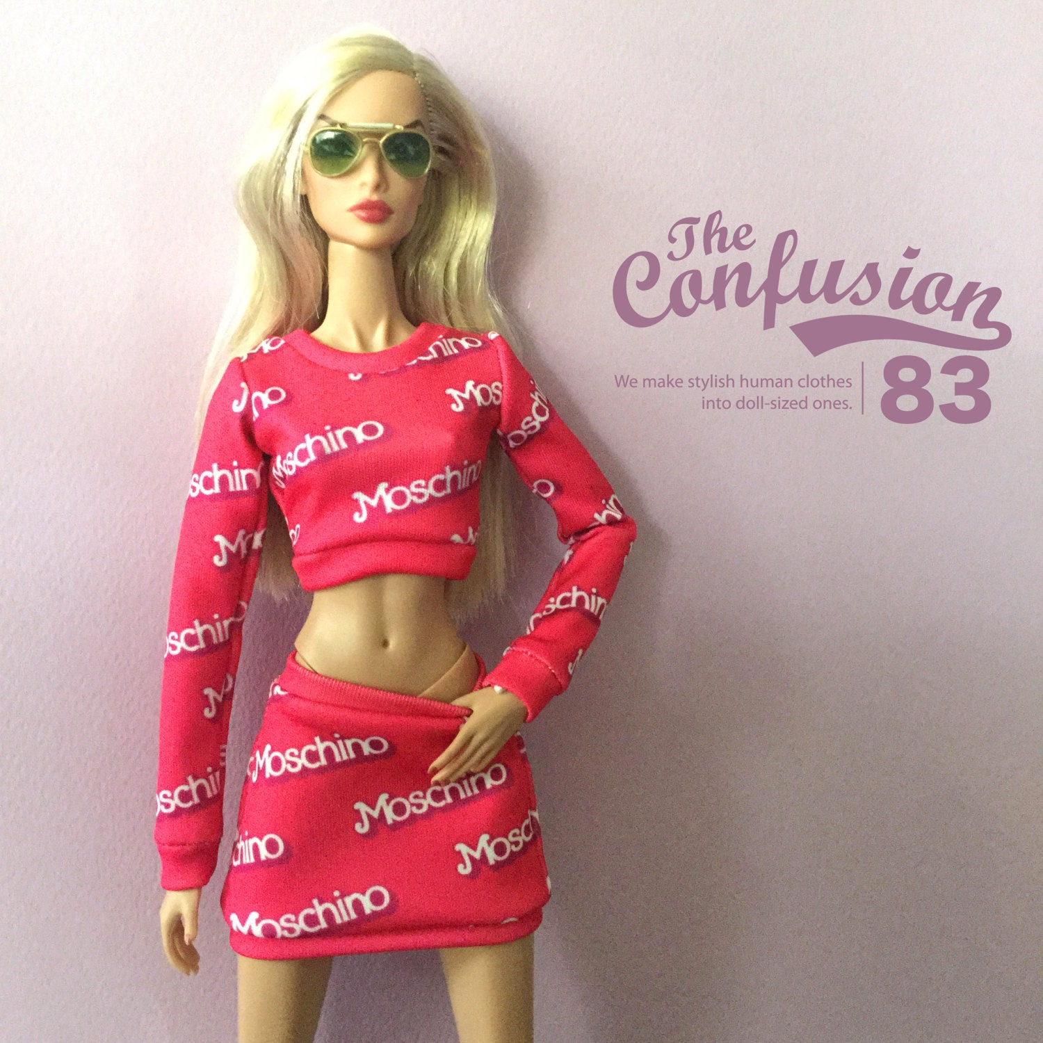 Mini Dress Inspried by Moschinofor Barbie Fashion Royalty FR2 