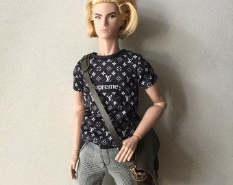 miniature of boy t-shirt (black) for Fashion Royalty,Ken and 1/6 action figure