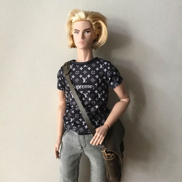 miniature of boy t-shirt (black) for Fashion Royalty,Ken and 1/6 action figure