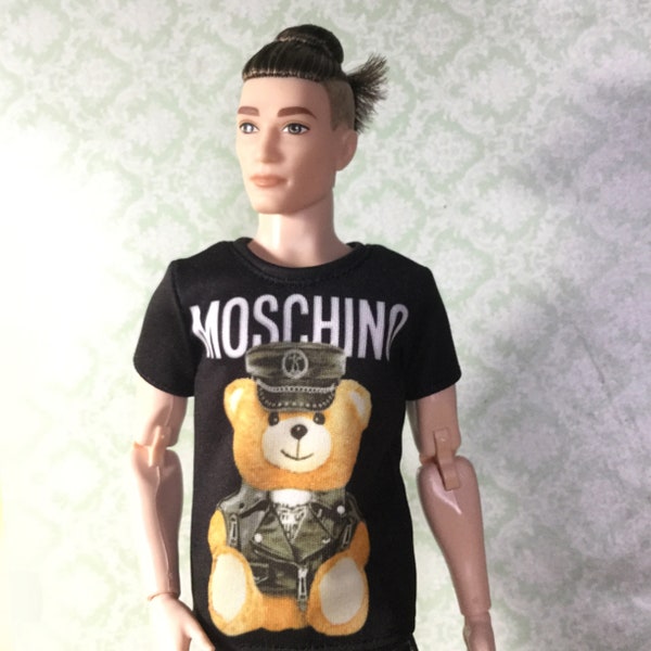 miniature of Moschino t-shirt ( Black Bear )for Fashion Royalty,Ken