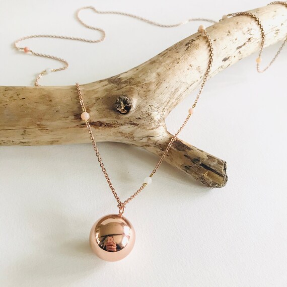 Rose Gold Harmony Ball and Pink Opal - Etsy