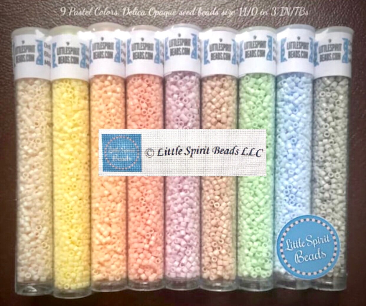 11/0 Assorted Color Miyuki Delica Seed Beads, Approx. 8g Vial