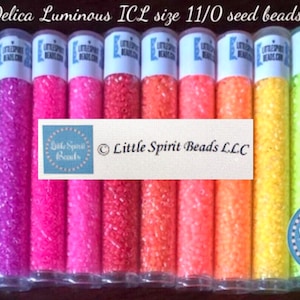 DELICA Luminous size 11/0 seed beads. (12) Colors package/set.