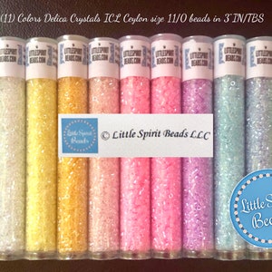 DELICA Crystals ICL Ceylon size 11/0 seed beads. (11) Colors package/set.