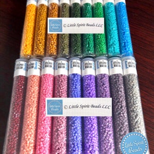 DELICA Opaque dyed size 11/0 seed beads. (18) Colors package/set.