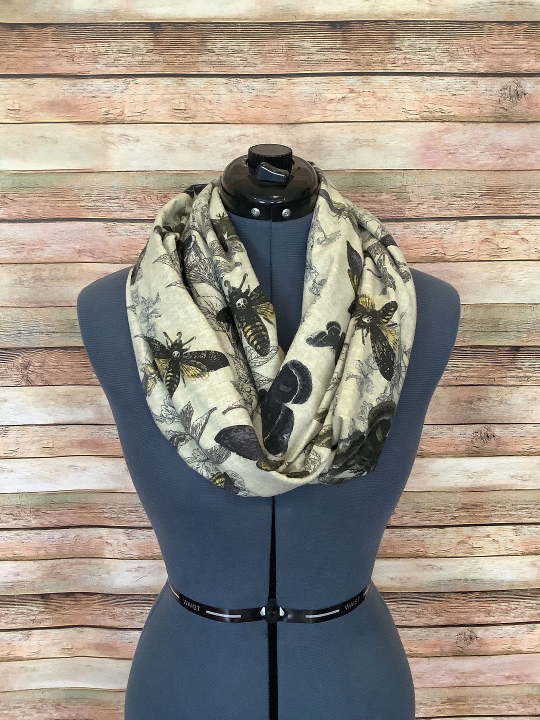 Insect Infinity Scarf / Death Moth / Scarf / Infinity Scarf / Etsy