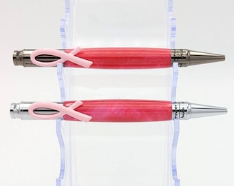 Breast Cancer Awareness Pens, Acrylic Breast Cancer Pink Ribbon Pens, Awareness Pen, Breast Cancer Survivor Pen,