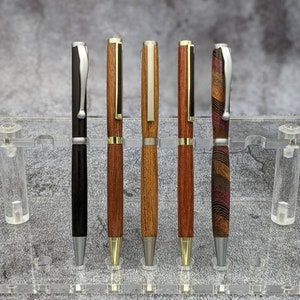 Bolígrafos de madera pequeños hechos a mano, bolígrafos acrílicos únicos, bolígrafos torneados, regalos para él, regalos para ella, regalos para profesionales, regalo de negocios