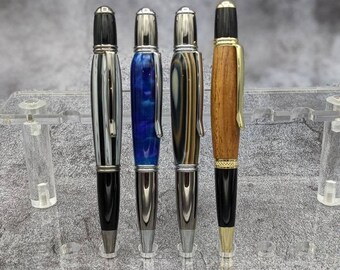 Handmade Medium Wooden Pens, Unique Acrylic Pens, Turned Pens, Gifts for Him, Gifts for Her, Gifts for Professionals, Business Gift