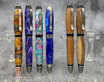 Handmade Large Wooden Pens, Unique Acrylic Pens, Turned Pens, Gifts for Him, Gifts for Professionals, Business Gift