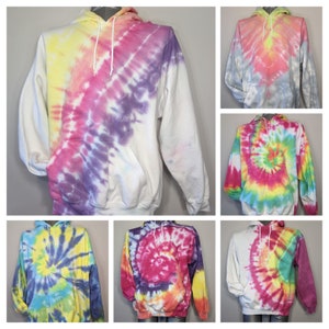 Tie Dye Hooded Sweatshirt, Tie Dyed Hoodie, Handmade Tie Dye Hoodie