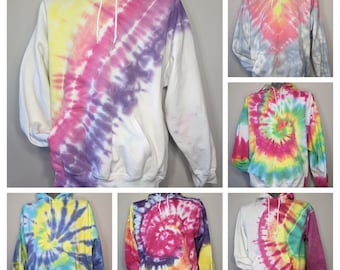 Sudadera con capucha Tie Dye, sudadera con capucha teñida de corbata, sudadera con capucha Tie Dye hecha a mano