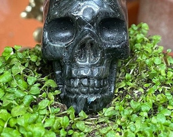 Crystal skull 2’, labradorite , hand carved skull,