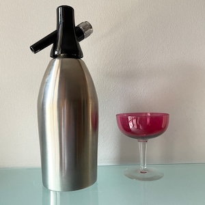 Sifone da Seltz vintage design 70s brevetto Gimas, signed M10, inox