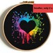 Heart cross stitch pattern Love cross stitch pattern Rainbow watercolor modern home decor Wedding gift Birthday DIY gift Counted xstitch
