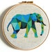 Elephant Cross Stitch Pattern Elephant chart Baby cross stitch Blue Cool cross stitch Easy Embroidery Funny cross stitch Animal cross stitch