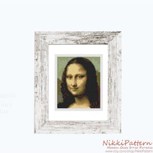 Mona Lisa Mini Cross Stitch Pattern | Leonardo da Vinci, Tiny Embroidery Design | Classic Art PDF Download | Small & Easy DIY Stitch image 3