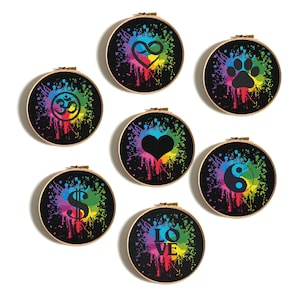 Schemi a punto croce, Cuore Amore Yin Yang Yoga Dollaro Per sempre Zampa Om Silhouette Infinito, Divertente punto croce colorato PDF, Arcobaleno acquerello