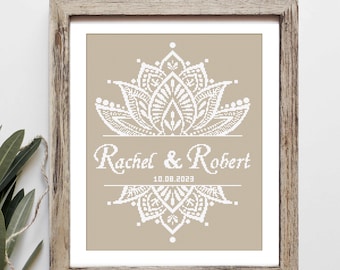 Wedding modern cross stitch pattern Personalized counted cross stitch chart Love anniversary wedding gift Digital download PDF