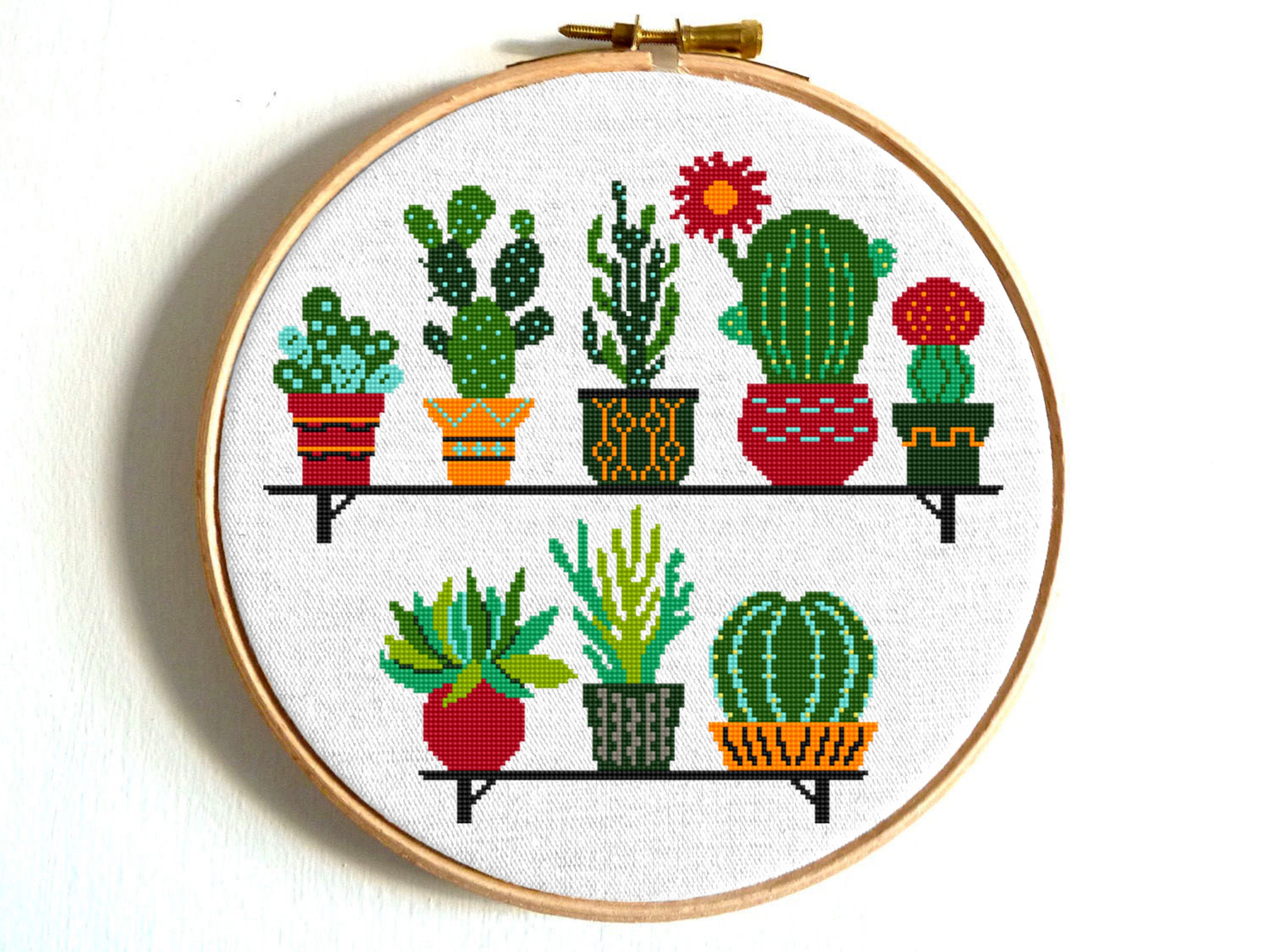 Cactus - Mini Cross Stitch Embroidery Kit