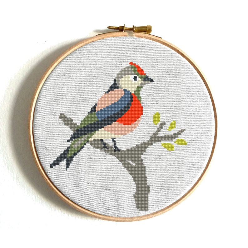 Birds Counted Cross Stitch Pattern Pdf Floral Cross Stitch Etsy