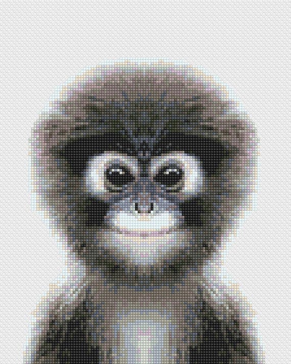 Monkey Cross Stitch Pattern Baby Monkey Funny Portrait Nursery - Etsy Monkey Cross Stitch Pattern Baby Monkey Funny Portrait Nursery - Etsy