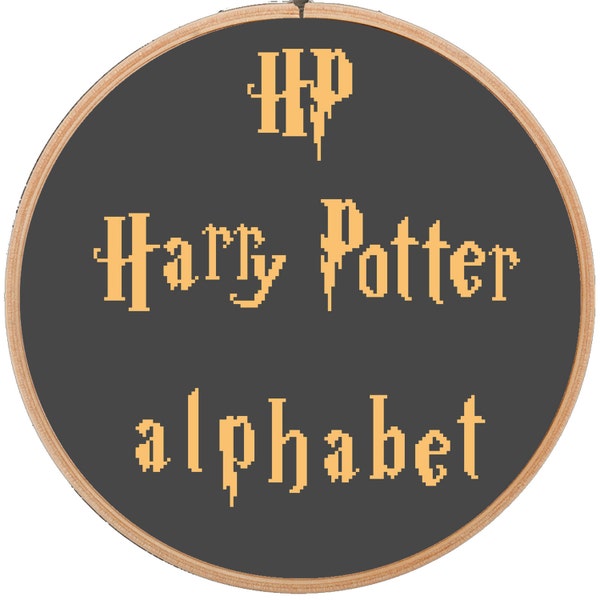 Magic Alphabet Cross Stitch pattern HP cross stitch font Monogram font cross stitch chart Geeky cross stitch