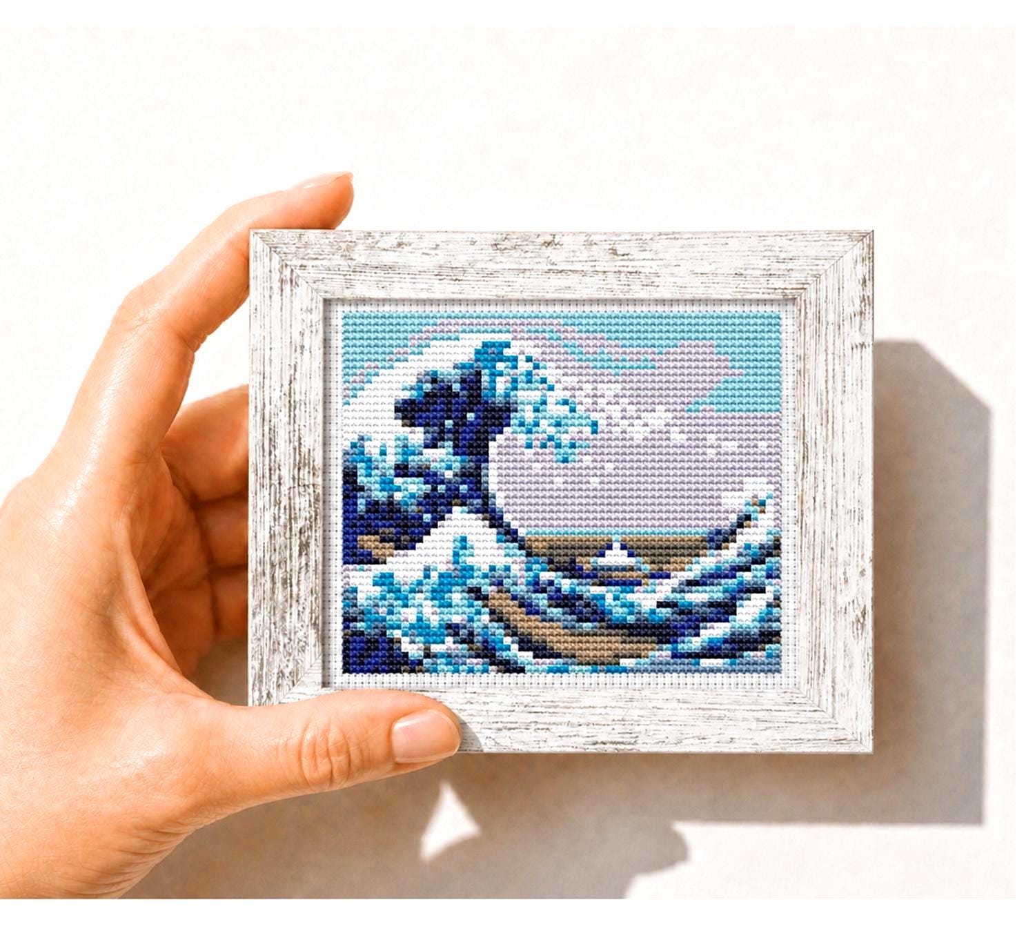 The Great Wave off Kanagawa, Mini Art Cross Stitch Pattern by