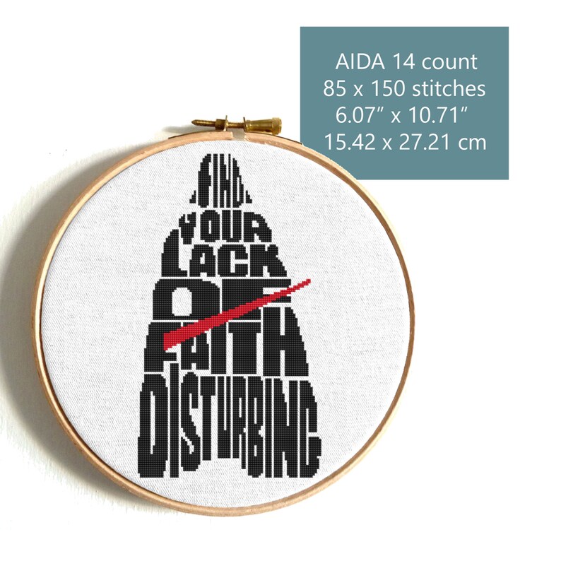 Movie star cross stitch Fan art inspired by Yoda R2D2 dark Etsy