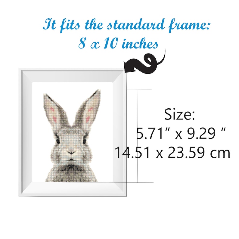 Easter bunny cross stitch pattern Counted cross stitch Rabbit cross stitch animals Modern cross stitch woodland nursery Happy Easter image 4