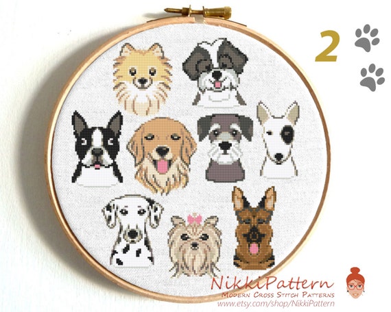 Dog cross stitch deals