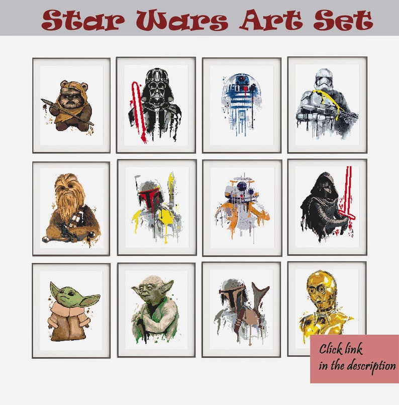 Download Star Wars Cross Stitch Printable PDF Pattern Boba Fett | Etsy