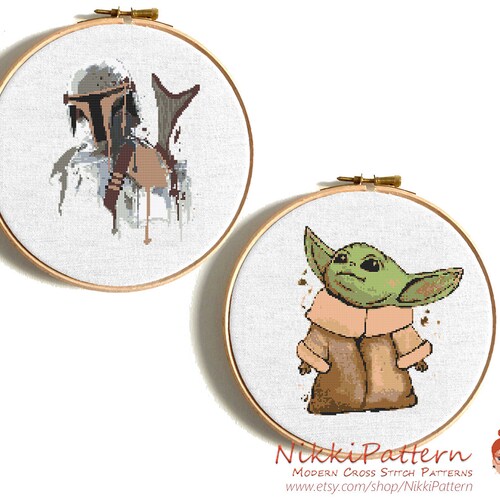 Movie Star Fan Art Cross Stitch Inspired by Chewbacca Etsy