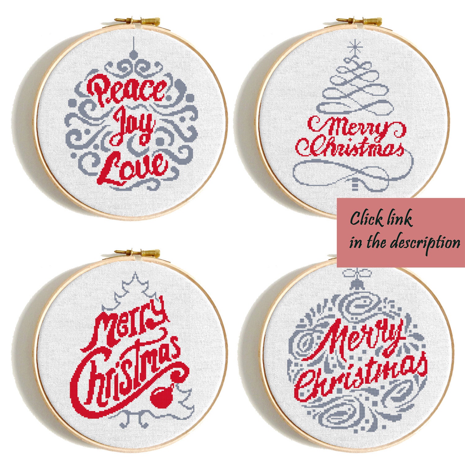 25 Christmas ornaments cross stitch Modern Christmas Cross Stitch