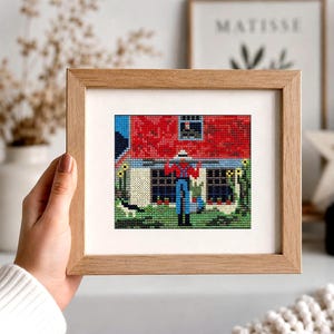 Winslow Homer In The Garden Cross Stitch Pattern PDF, Mini Famous Painting, American Art Cross Stitch, Mini Masterpiece, Landscape Artwork