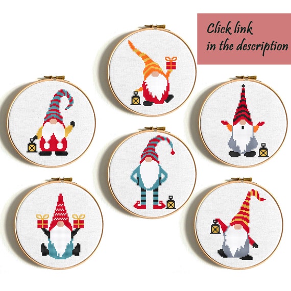 Christmas gnome cross stitch pattern pdf christmas