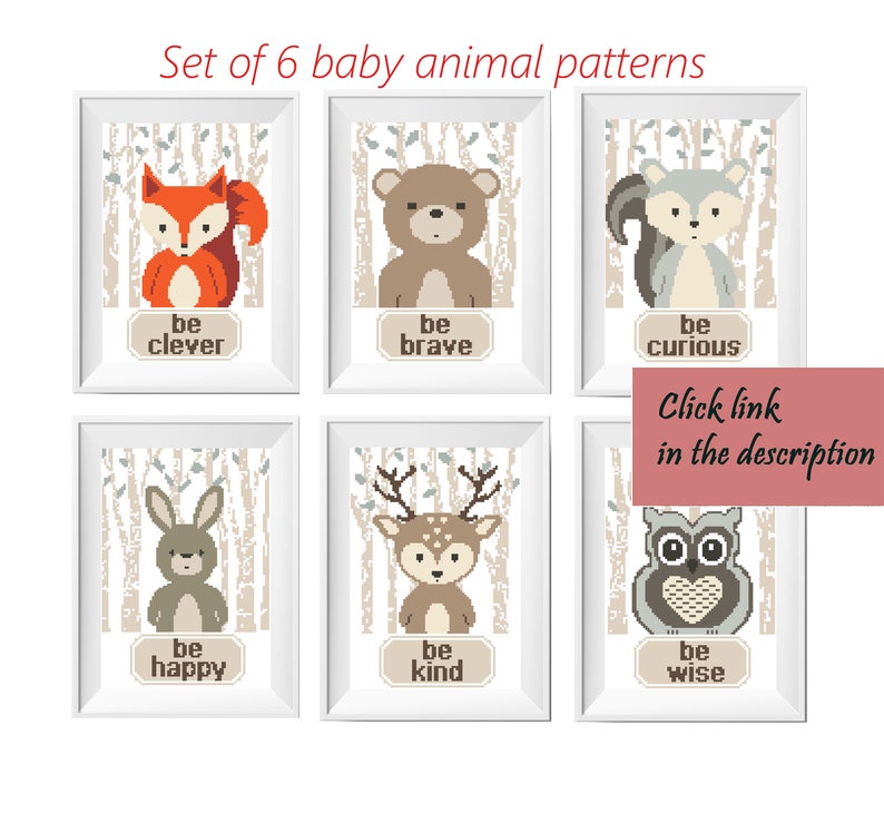 Birth announcement cross stitch pattern New Baby Girl Personalized Baby Shower Birth Sampler Fox cross stitch Baby cross stitch Be clever