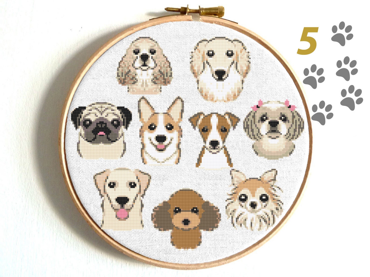 Dogs Cross Stitch Pattern Dog Modern Cross Stitch Animal Cross - Etsy