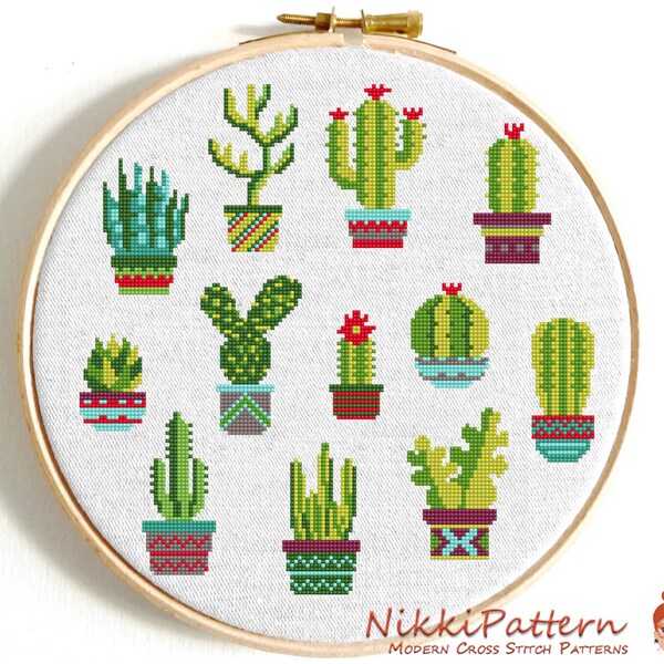 Succulent Cross Stitch Etsy