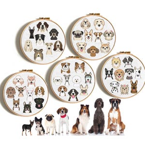 Mini dogs cross stitch pattern, Set of 40 Tiny dog portrait, Modern animal cross stitch, Tiny cross stitch PDF pattern, Digital Download