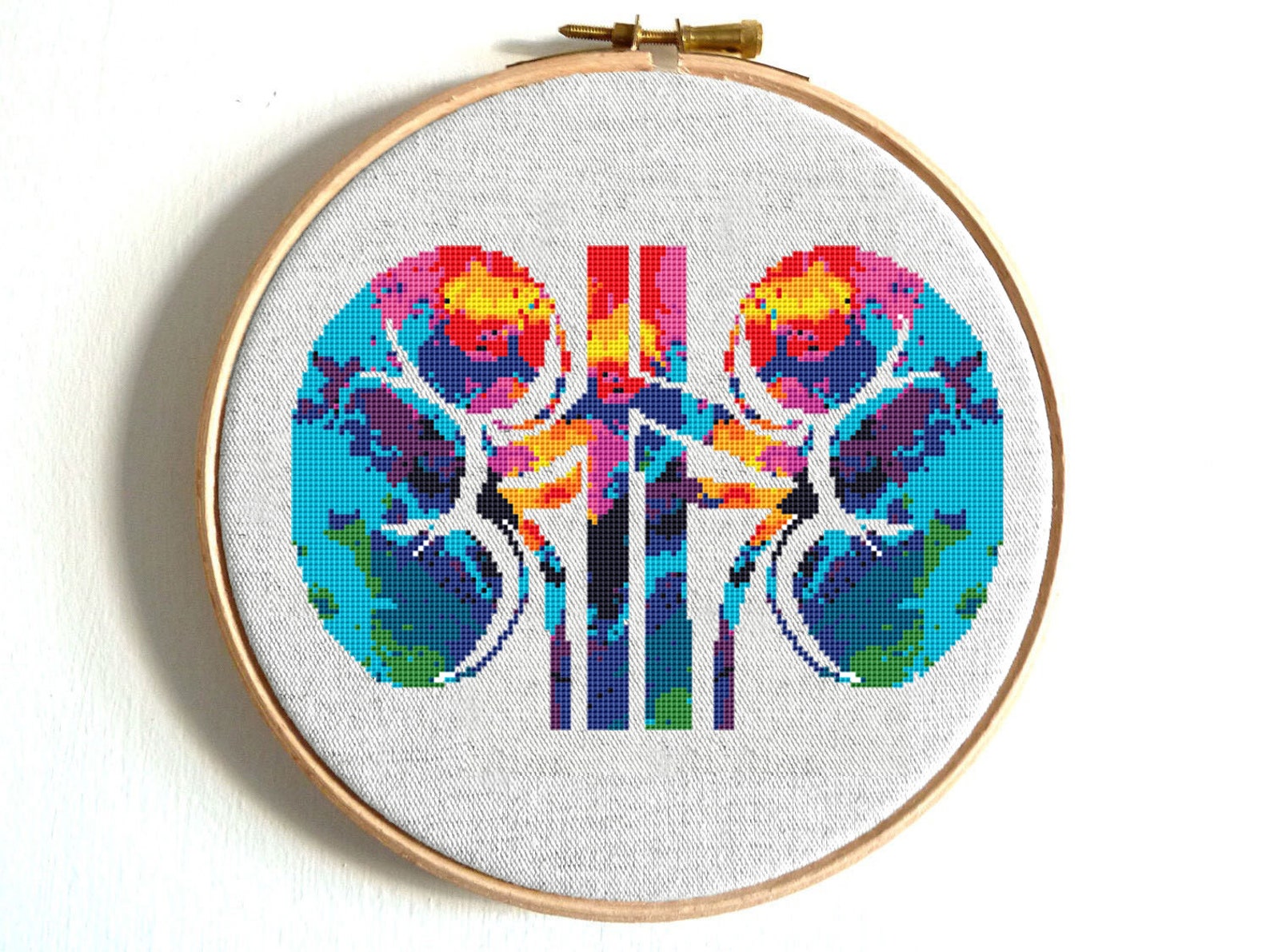 Modern Cross Stitch Pattern Kidney Cross Stitch Human Etsy