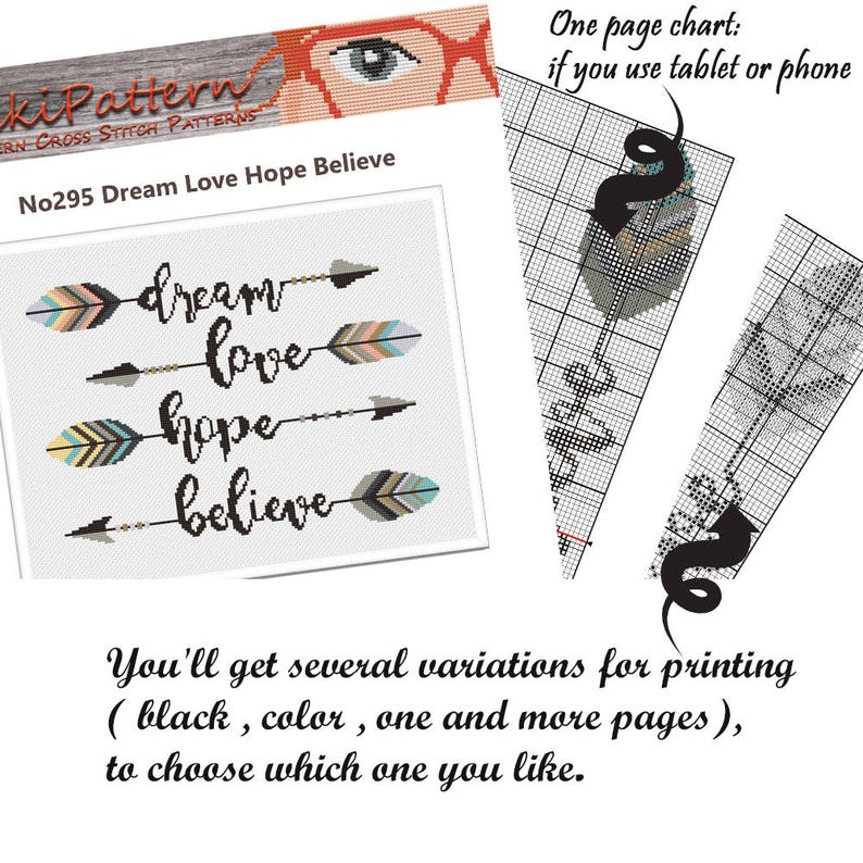 Feather cross stitch pattern Follow your dreams Arrow cross stitch Aztec tribal embroidery sampler Modern Birthday DIY gift Baby shower gift