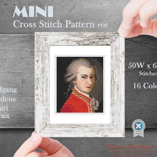 Mini ART Cross Stitch Pattern Famous Painting Embroidery PDF Etsy
