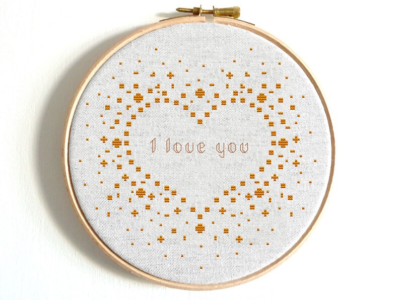Modern Cross Stitch White Cross Stitch Pattern Heart Art Counted Xstitch Pattern Pdf Download Diy Wedding Gift Diy Craft Gift Hoop Art Crewel Sewing Needlecraft