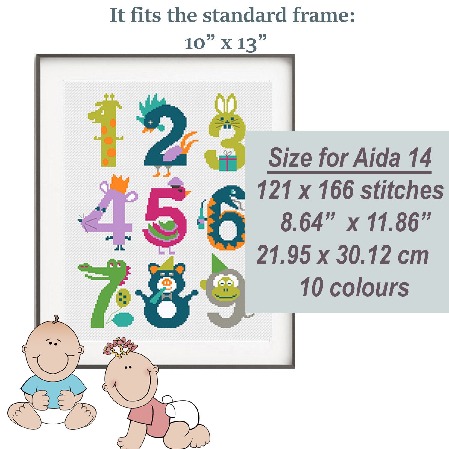 Animals Alphabet cross stitch pattern Baby Nursery decor | Etsy