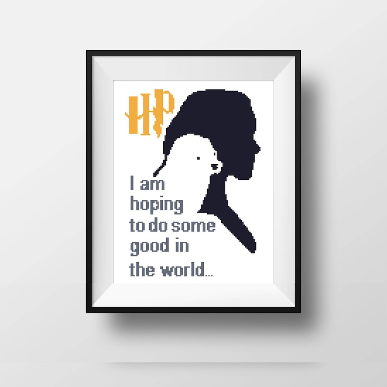 Harry Potter Cross Stitch Pattern Hermione Quote Modern Embroidery Chart Counted Xstitch Easy Funny PDF Sampler Birthday DIY Gift Animls