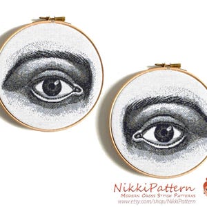 Eye cross stitch pattern Human body cross stitch Funny counted cross stitch Modern cross stitch Skull cross stitch Easy cross stitch PDF