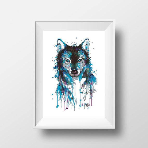 Watercolor Wolf Design Personalization Custom Gym Bag