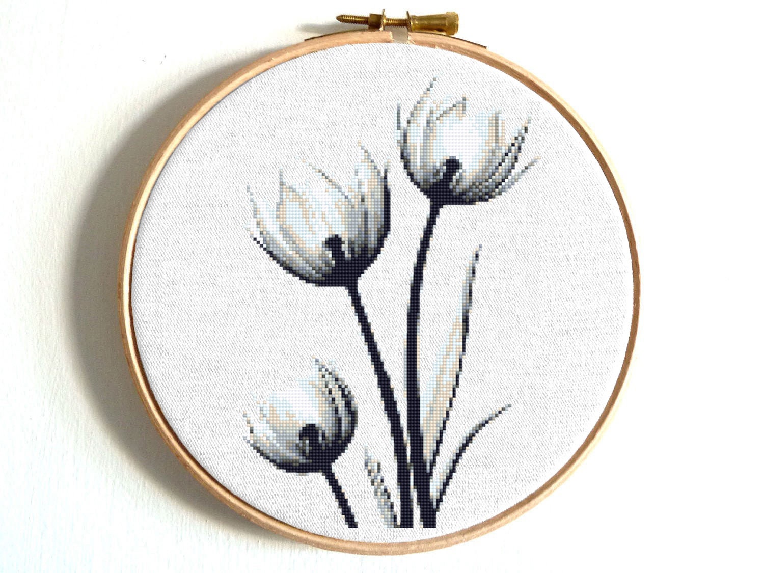 TULIPページ Tulip Blooms Border – Embroidery Library